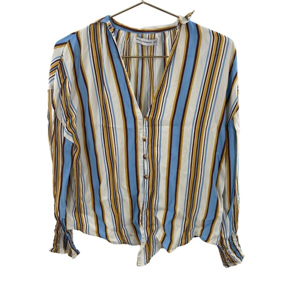Faithful The Brand Women’s Aira Knot Shirt Retro Western Stripe‎ Coastal Cowgirl - Picture 6 of 14